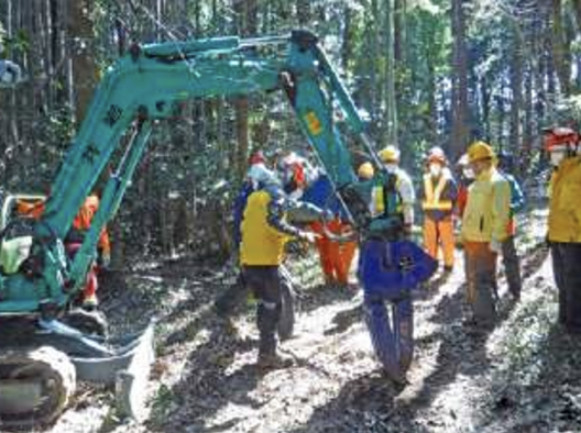 林業技術研修の様子